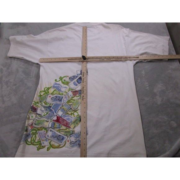 Real Stunna Hustl'N Worldwide Shirt Mens 2XL White Graphic Money All Over Print - Picture 8 of 12